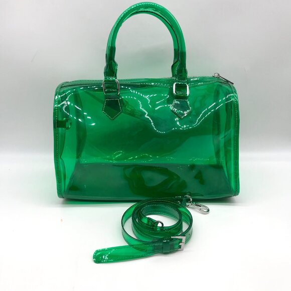 Like Dreams Green Iced Out Hologram Satchel Bag - Picture 2 of 11